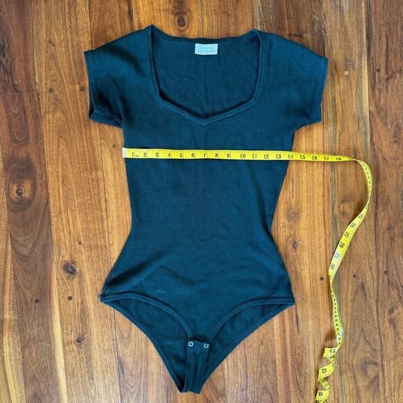 Soluna Collective 100% Pima Cotton Knit Bodysuit in Forest Green - Picture 9 of 10